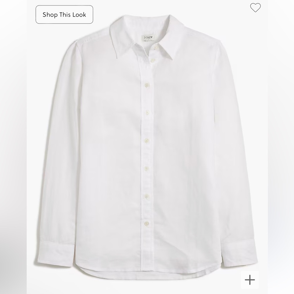 J. Crew Linen-blend button-up shirt medium